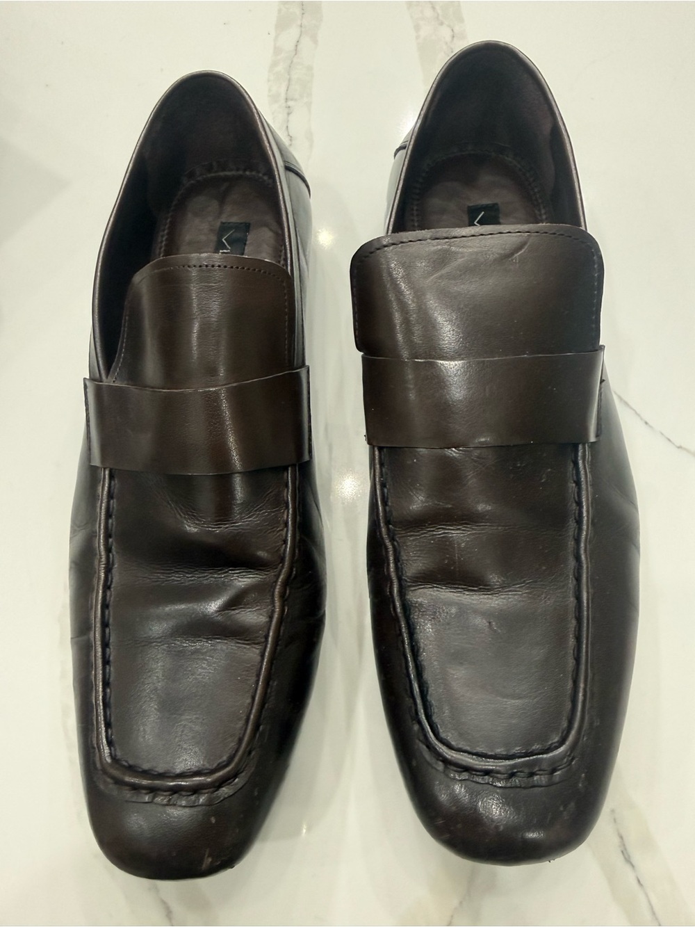 Via Spiga Dark Brown Leather Loafers